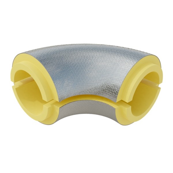 Отвод 60 градусов ППУ 57x40 мм покрытие фольга