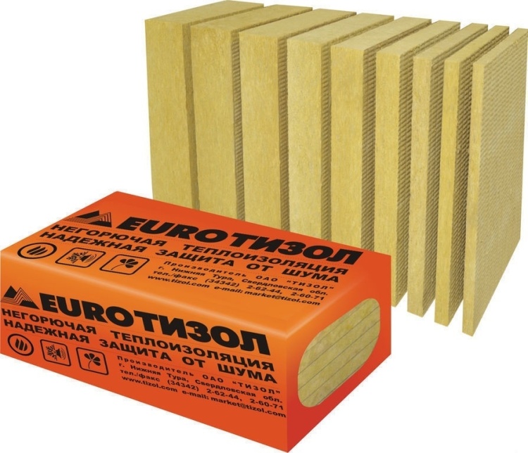 Утеплитель Тизол Евро-Фасад Оптима 120 1000х600х80 мм, 4 шт. уп