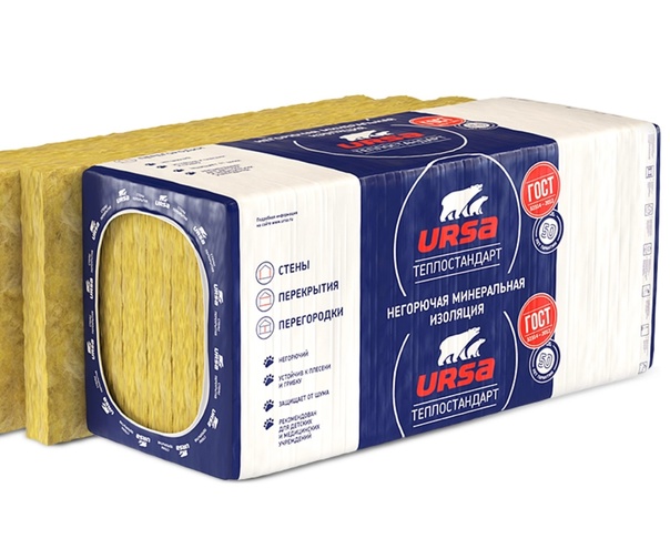 Урса ТеплоСтандарт Плита (6-1200-610-100) 0,4392м3/4.392м2/48 под.